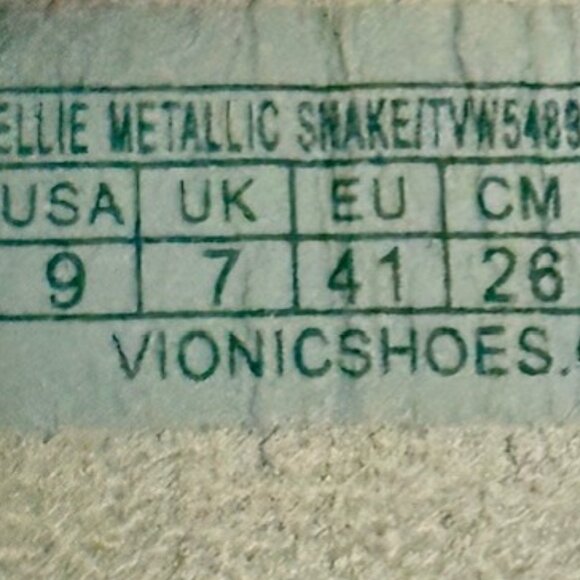 Vionic Vegan Pacific Ellie Snake Slides Adjustable Straps - Rose Gold - 9 - Picture 10 of 10